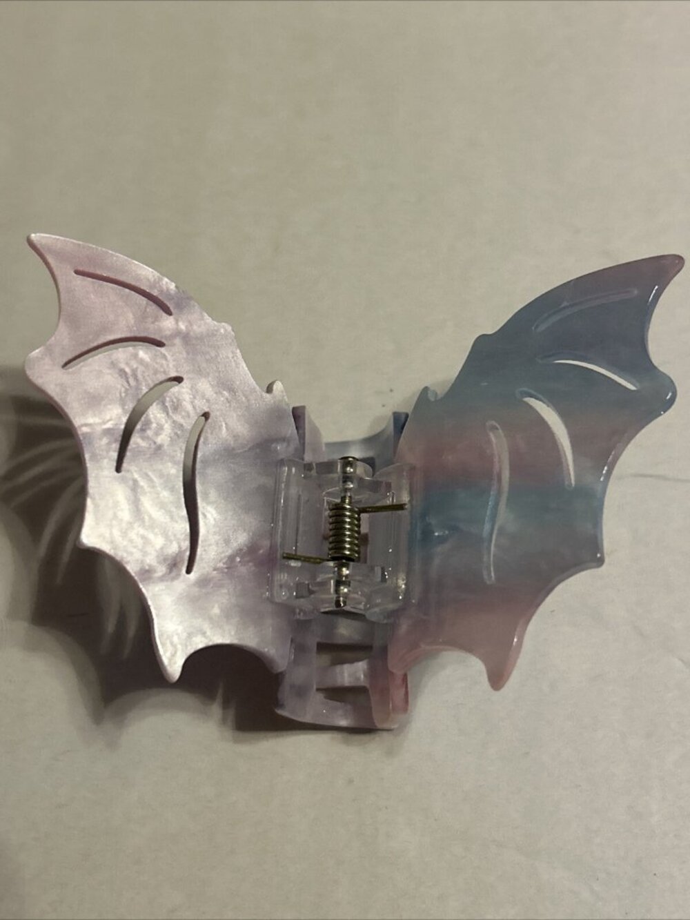 Bat  (Iridescent) Claw Clip Gothic Horror Hair Accessory, Emo, Punk, Dressup New